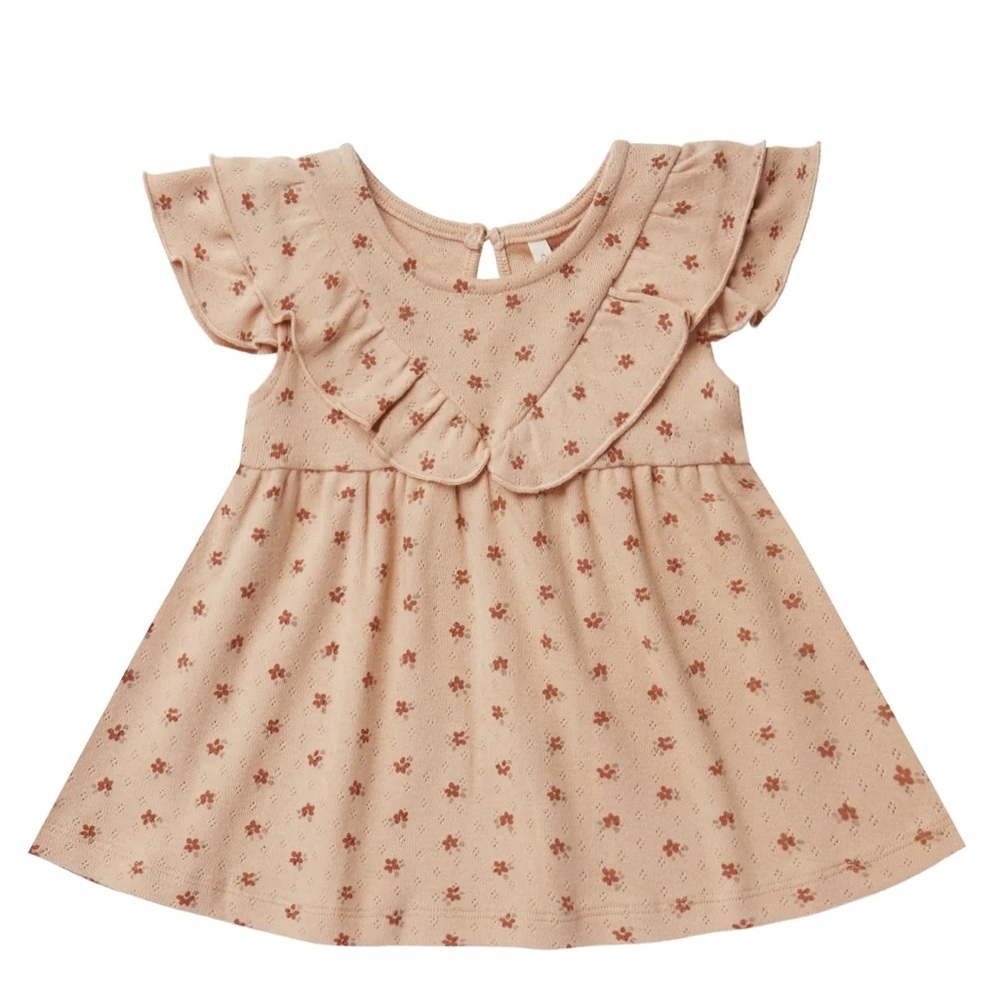 Quincy Mae Ruffle Dress 0-3 NWT